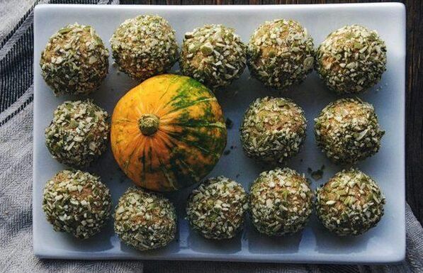 Honey pumpkin balls from prostatitis