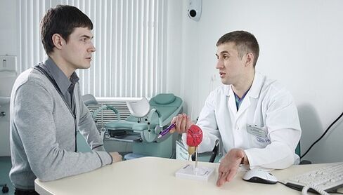 the doctor prescribes the treatment of prostatitis with the device